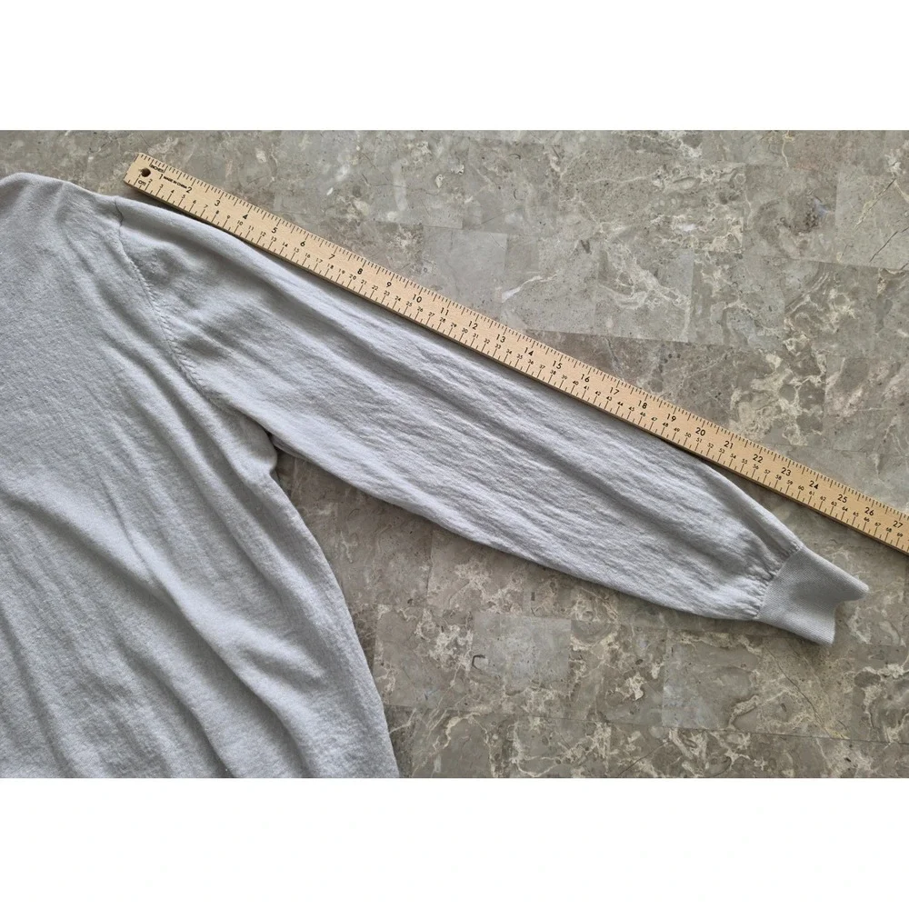Suitsupply Mens XXL Light Gray 100% Merino Wool‎ Crewneck Sweater Knit Top